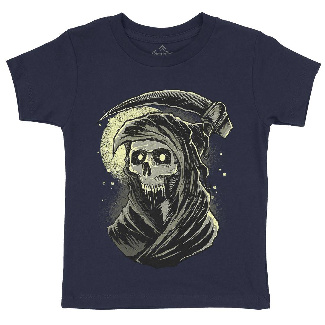Grim Reaper Kids Organic Crew Neck T-Shirt Horror D039
