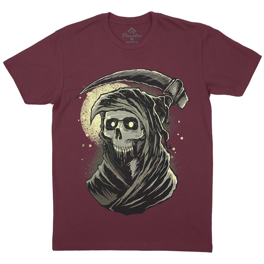 Grim Reaper Mens Organic Crew Neck T-Shirt Horror D039