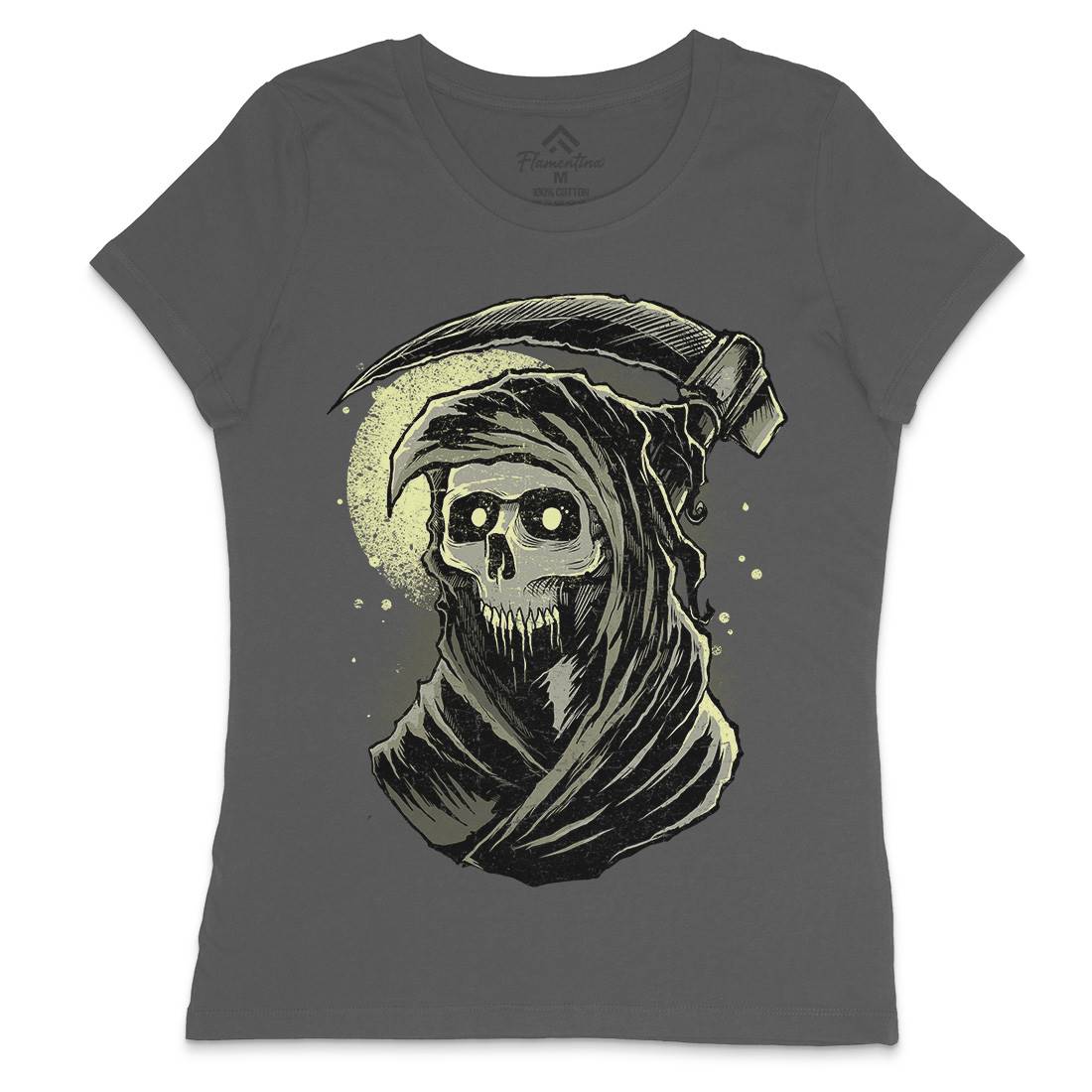 Grim Reaper Womens Crew Neck T-Shirt Horror D039
