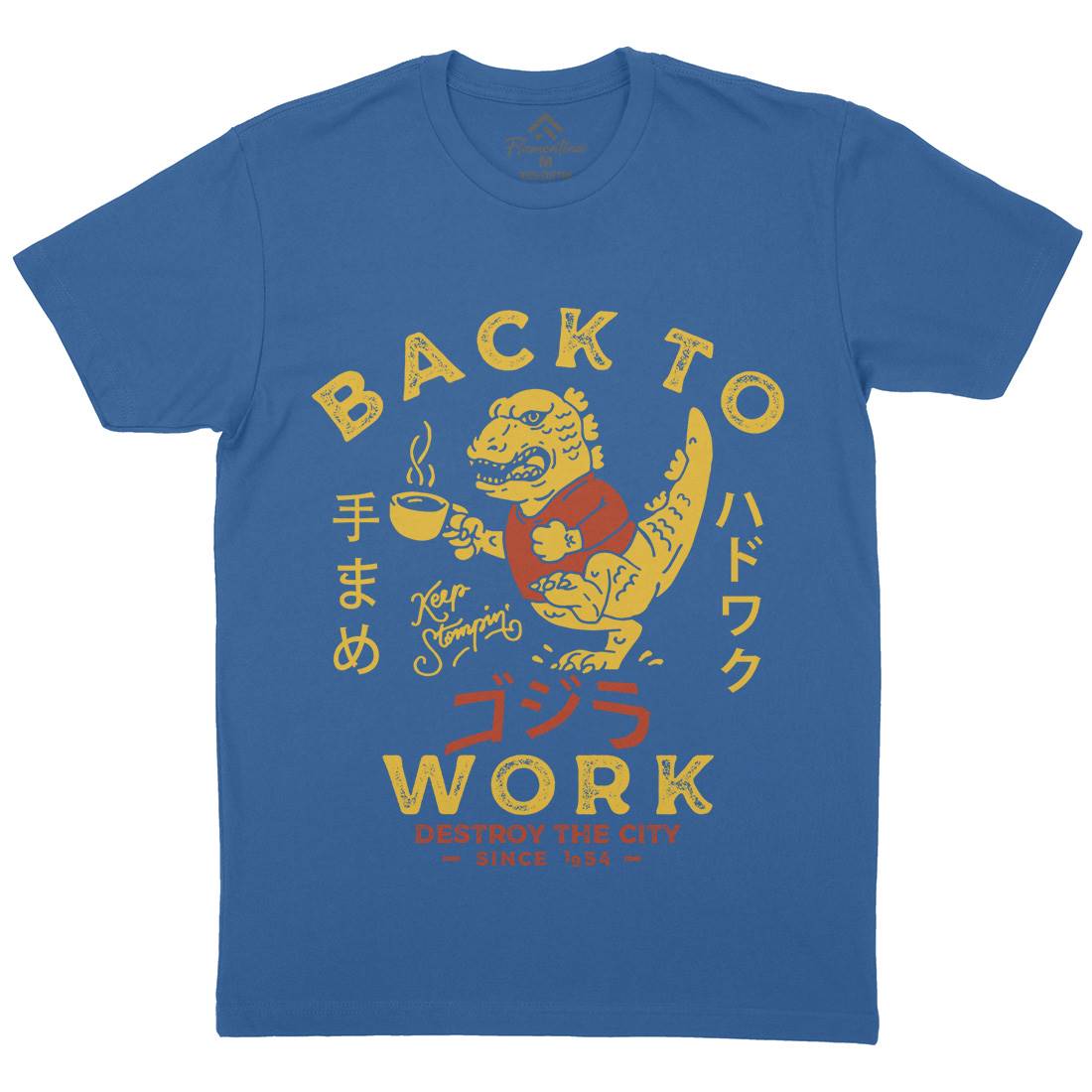 Hardwork Monster Mens Crew Neck T-Shirt Work D042
