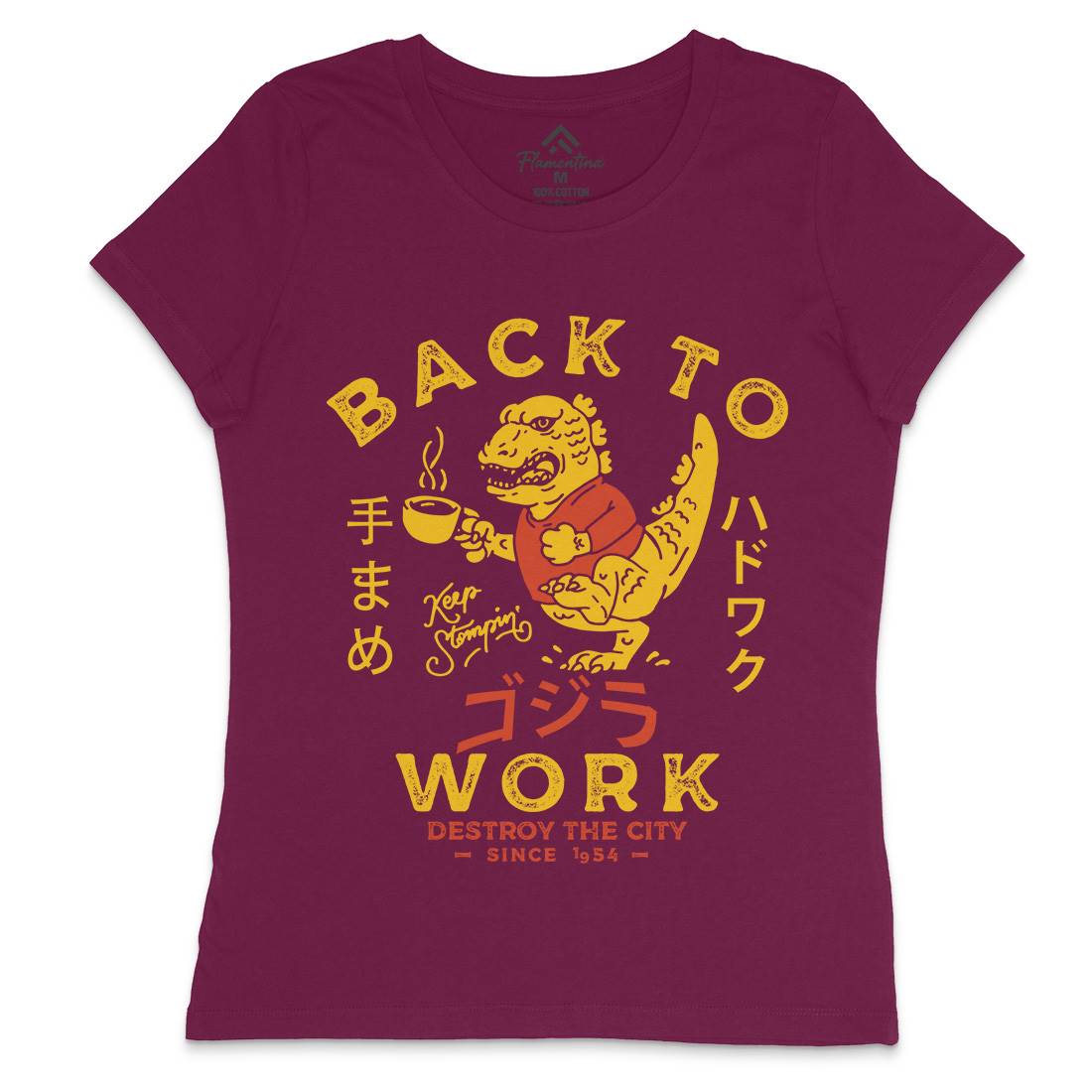 Hardwork Monster Womens Crew Neck T-Shirt Work D042