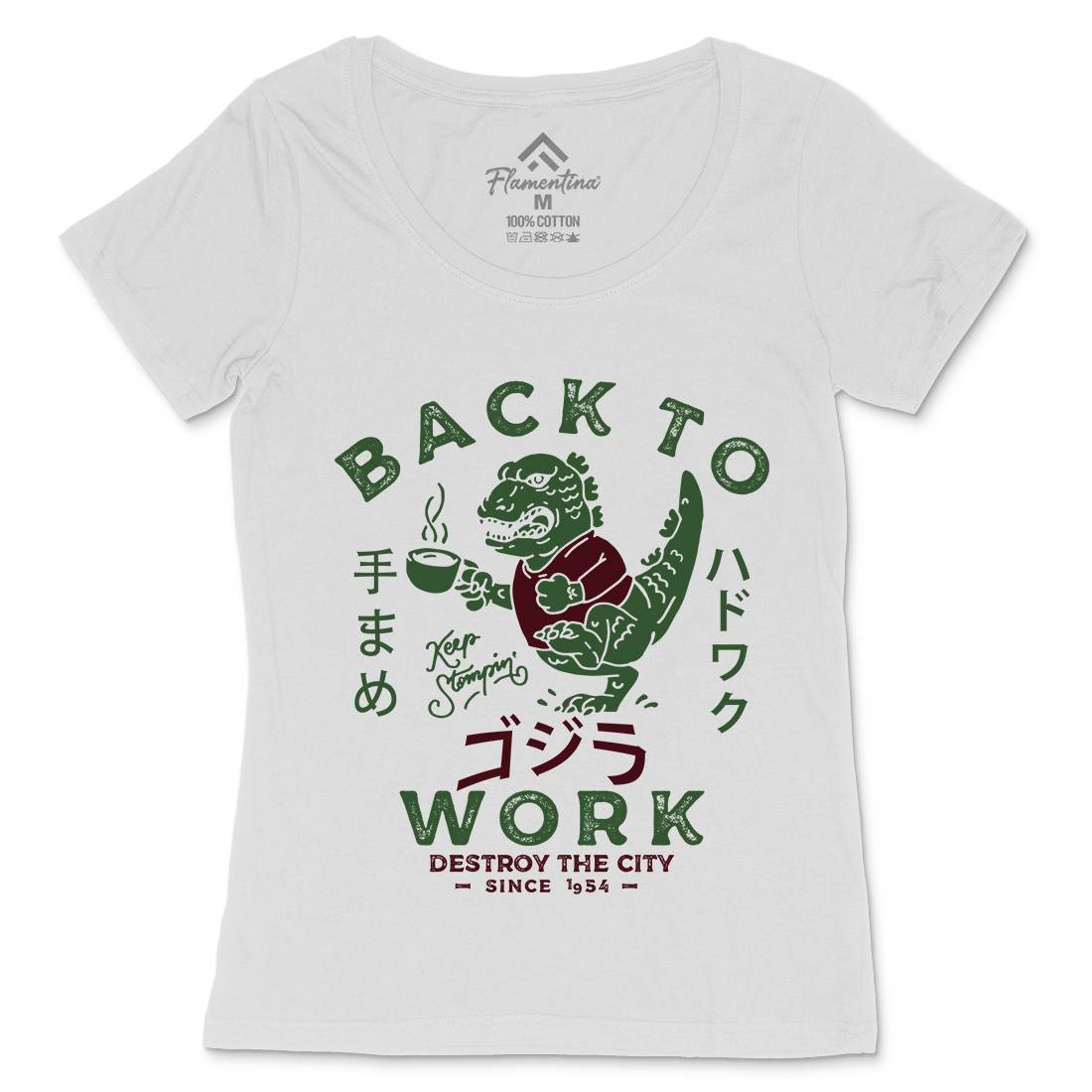 Hardwork Monster Womens Scoop Neck T-Shirt Work D042