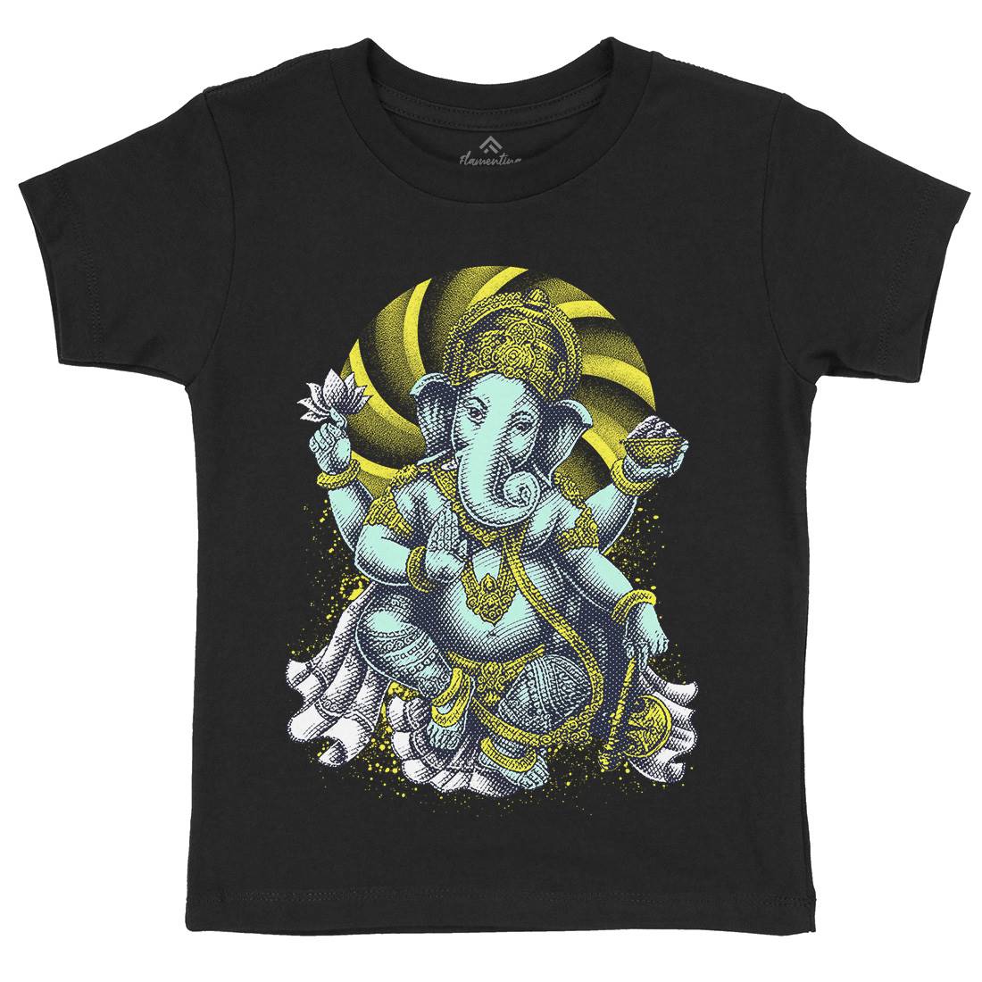 Hindu Goddess Kids Crew Neck T-Shirt Asian D043