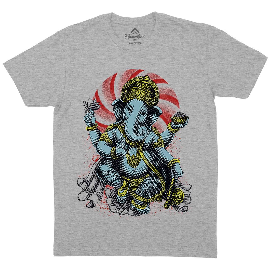 Hindu Goddess Mens Crew Neck T-Shirt Asian D043