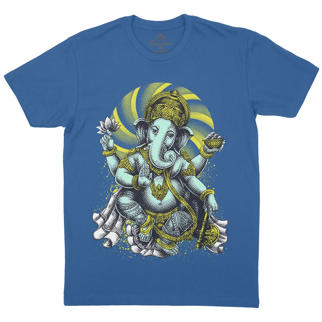 Hindu Goddess Mens Crew Neck T-Shirt Asian D043