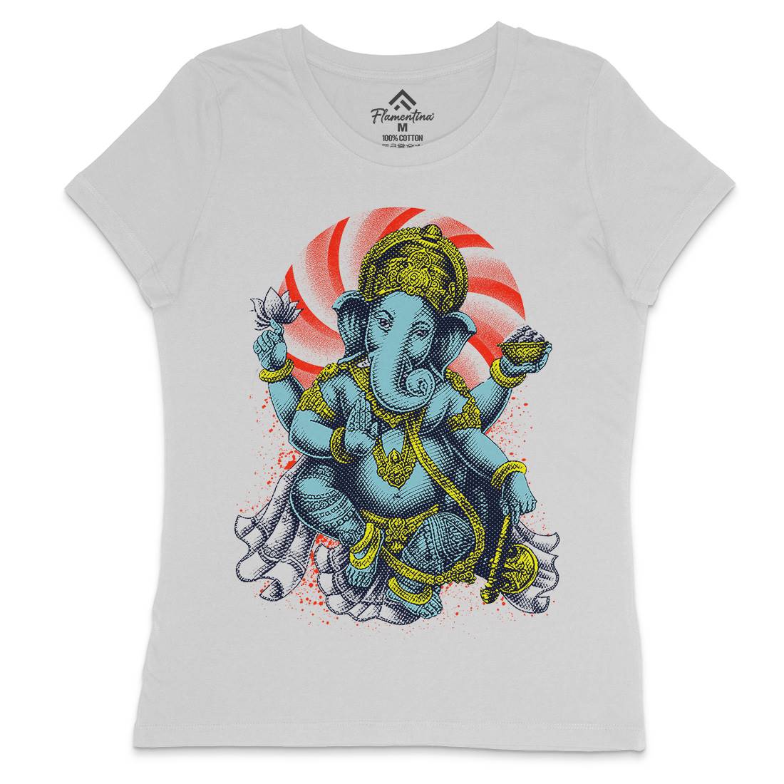 Hindu Goddess Womens Crew Neck T-Shirt Asian D043