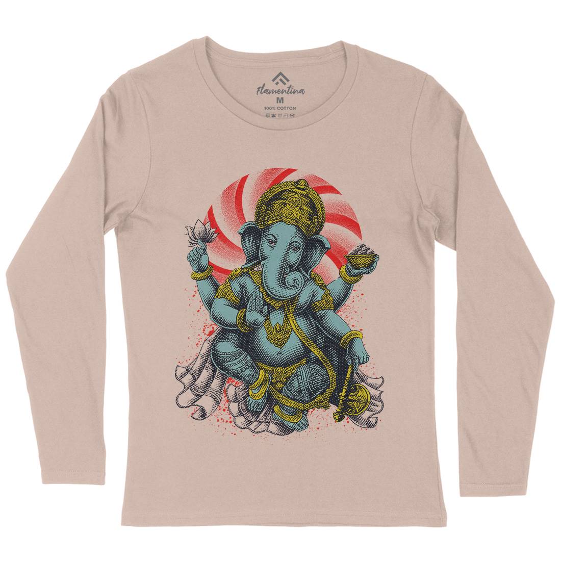 Hindu Goddess Womens Long Sleeve T-Shirt Asian D043
