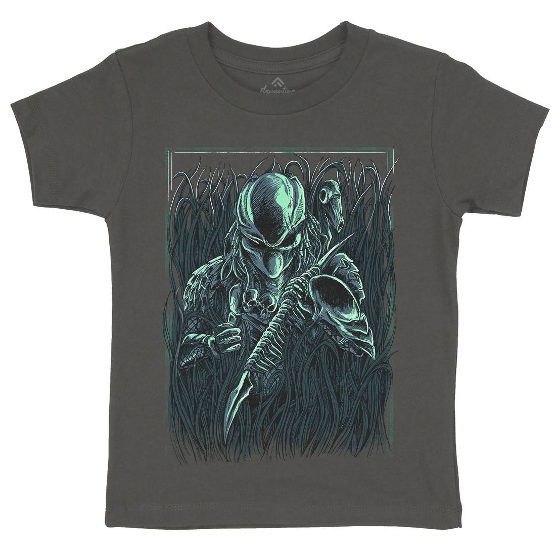 Hunter Kids Organic Crew Neck T-Shirt Horror D044
