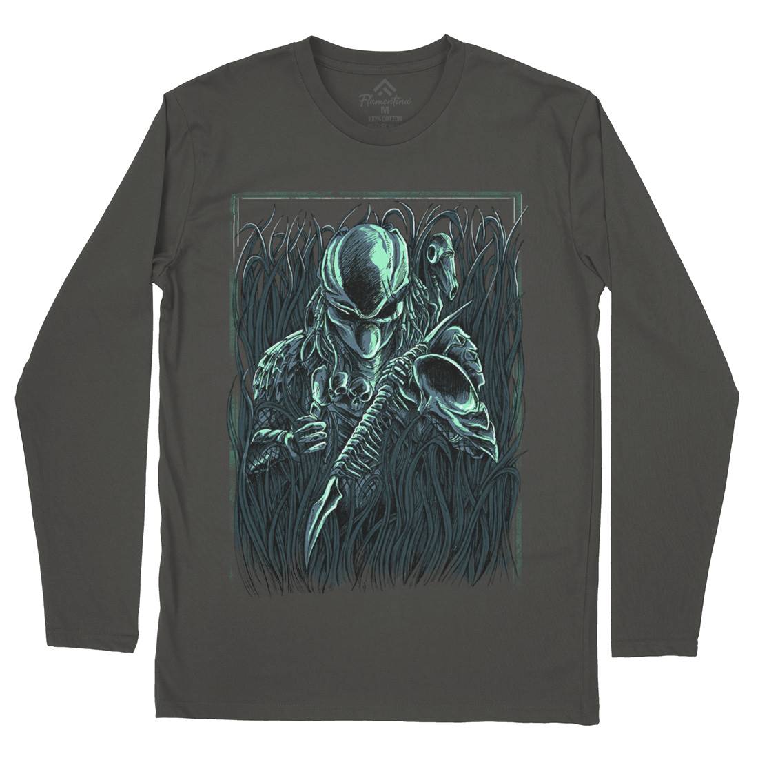 Hunter Mens Long Sleeve T-Shirt Horror D044