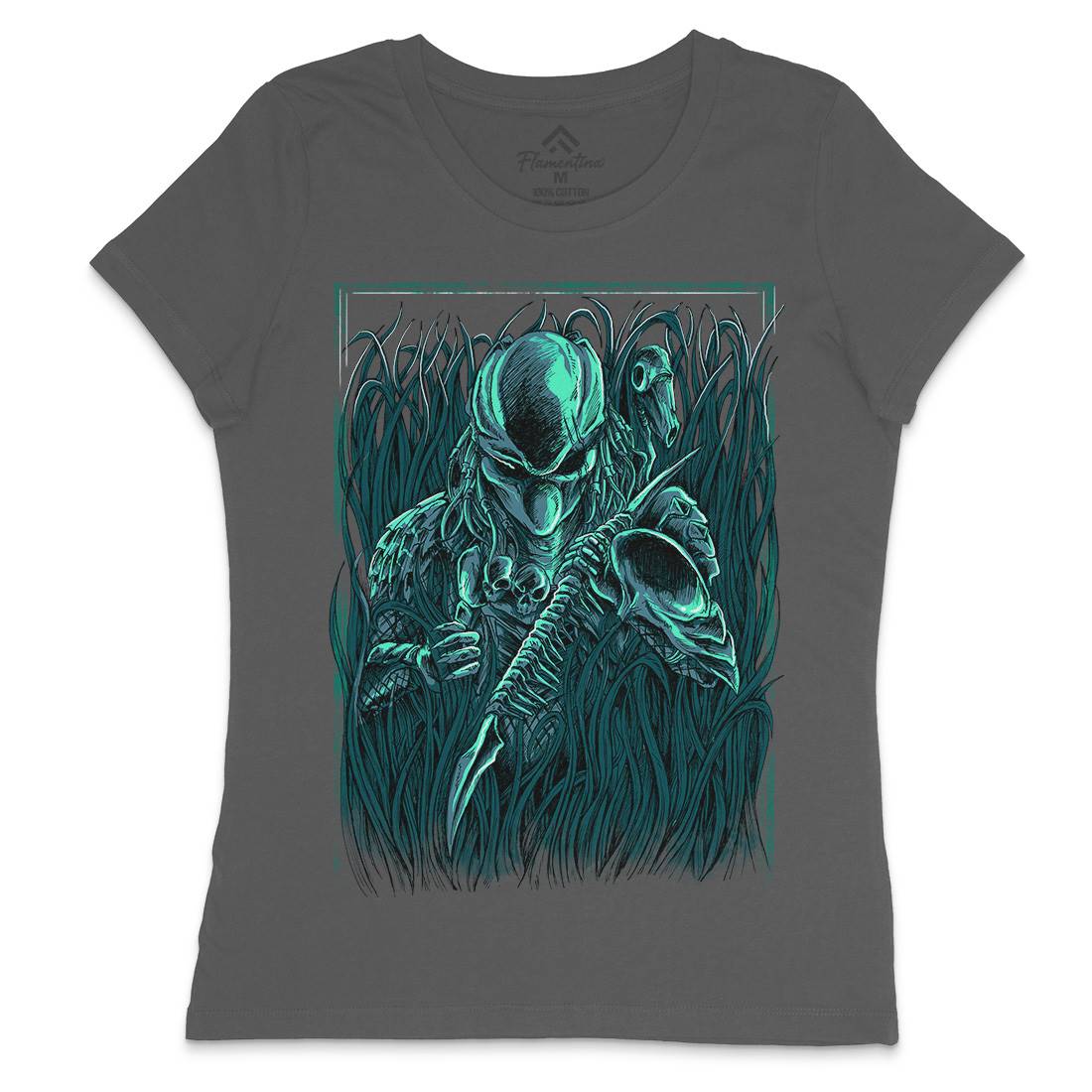 Hunter Womens Crew Neck T-Shirt Horror D044