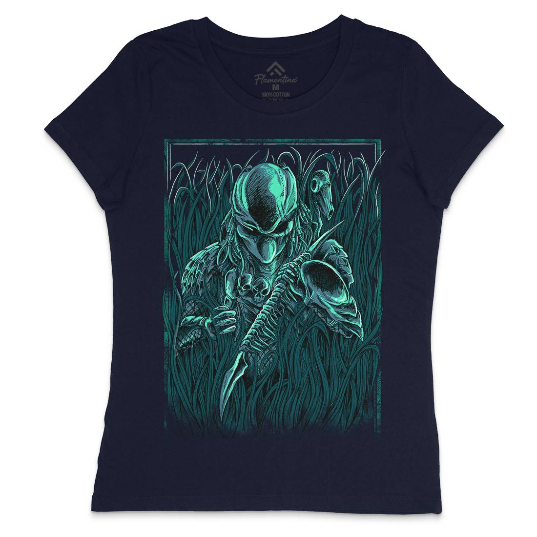 Hunter Womens Crew Neck T-Shirt Horror D044