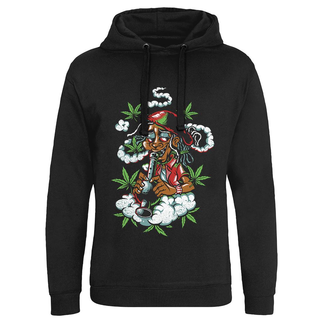 Jamaican Mens Hoodie Without Pocket Drugs D046
