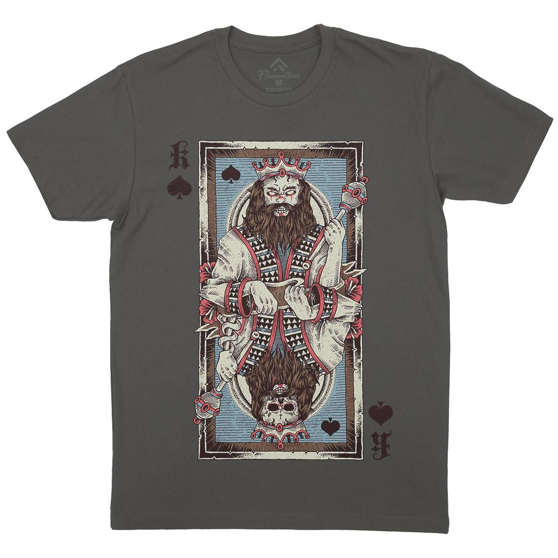 King Card Mens Crew Neck T-Shirt Horror D049