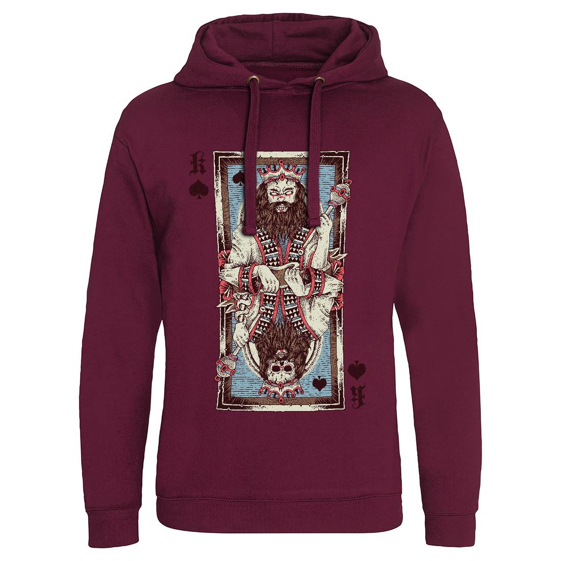 King Card Mens Hoodie Without Pocket Horror D049