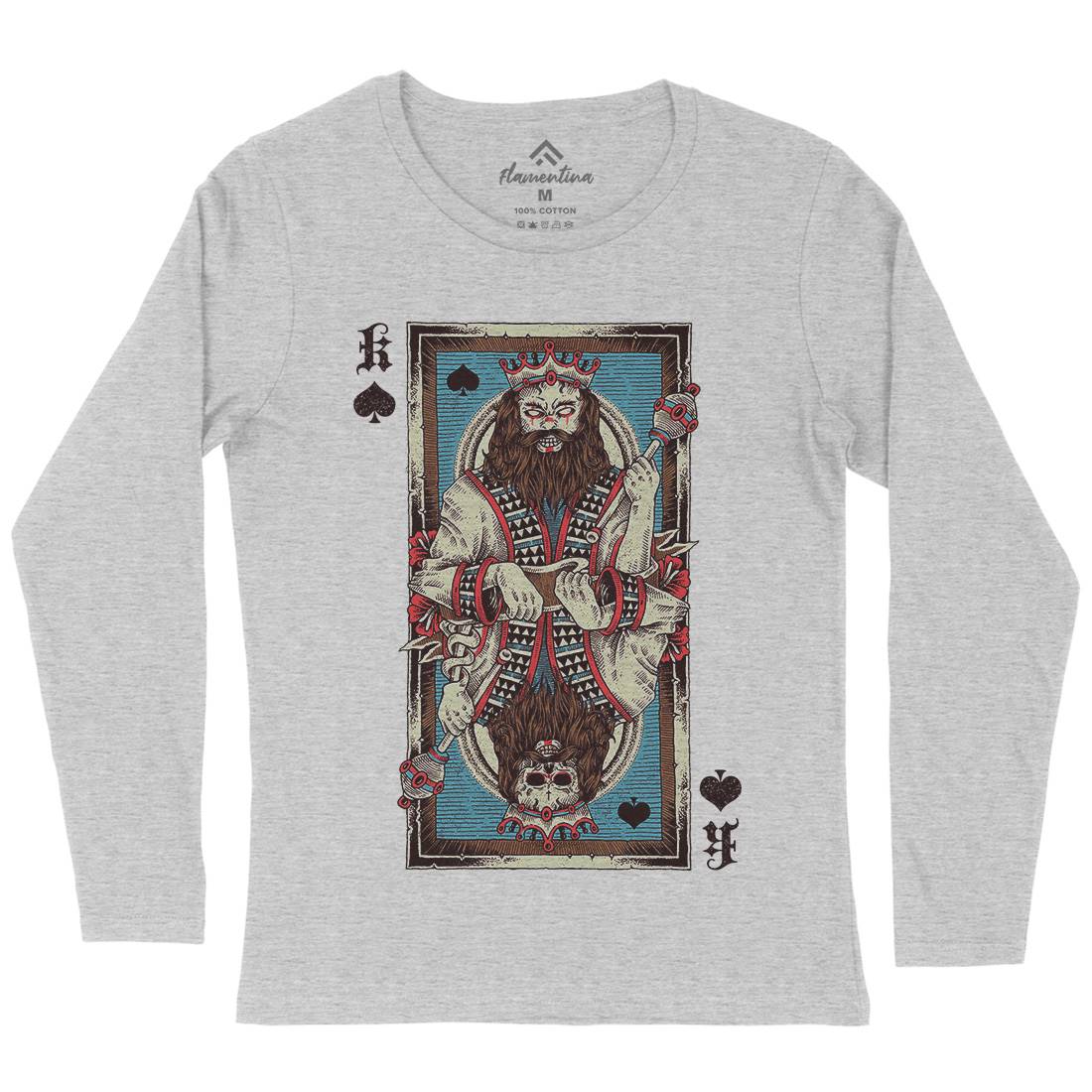 King Card Womens Long Sleeve T-Shirt Horror D049