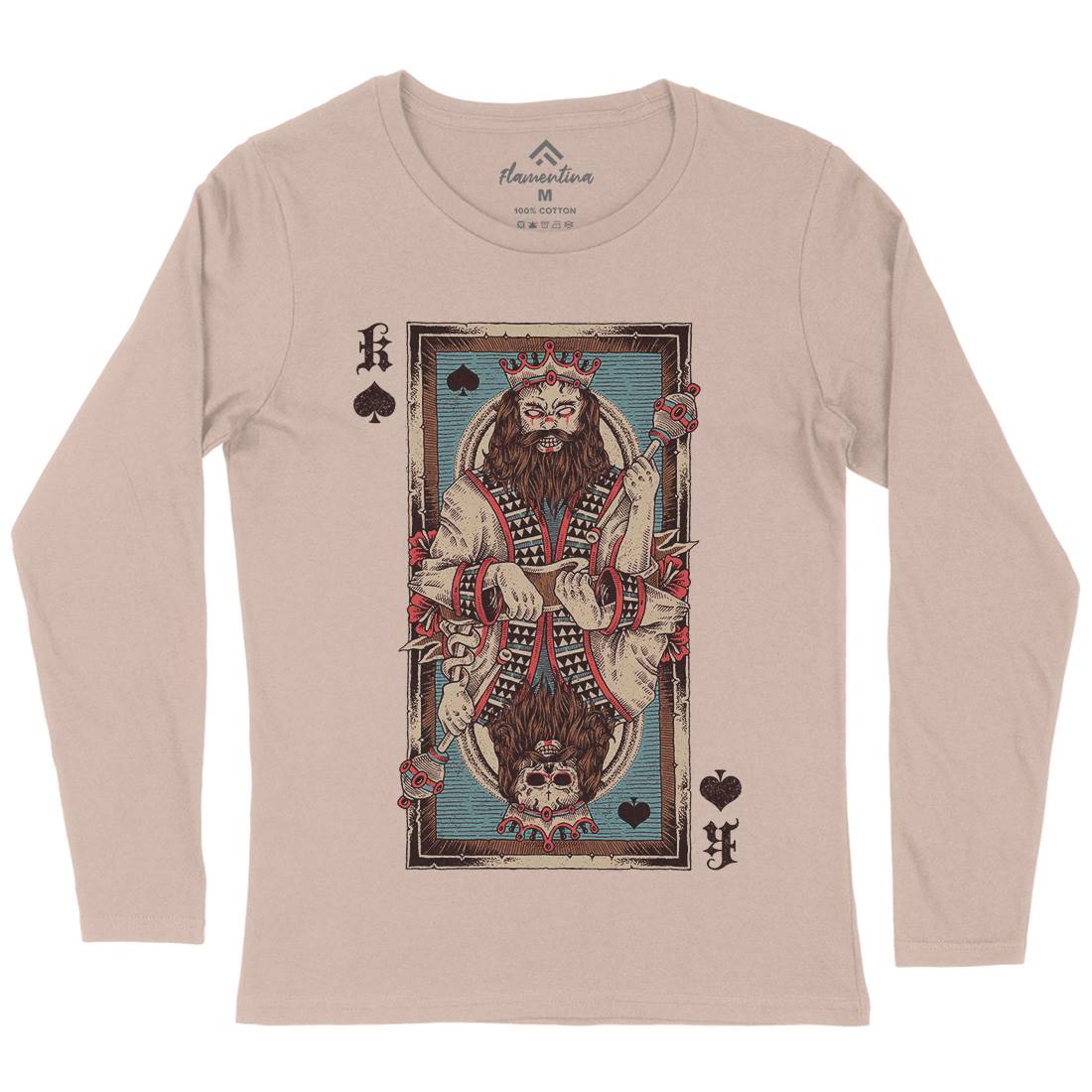King Card Womens Long Sleeve T-Shirt Horror D049