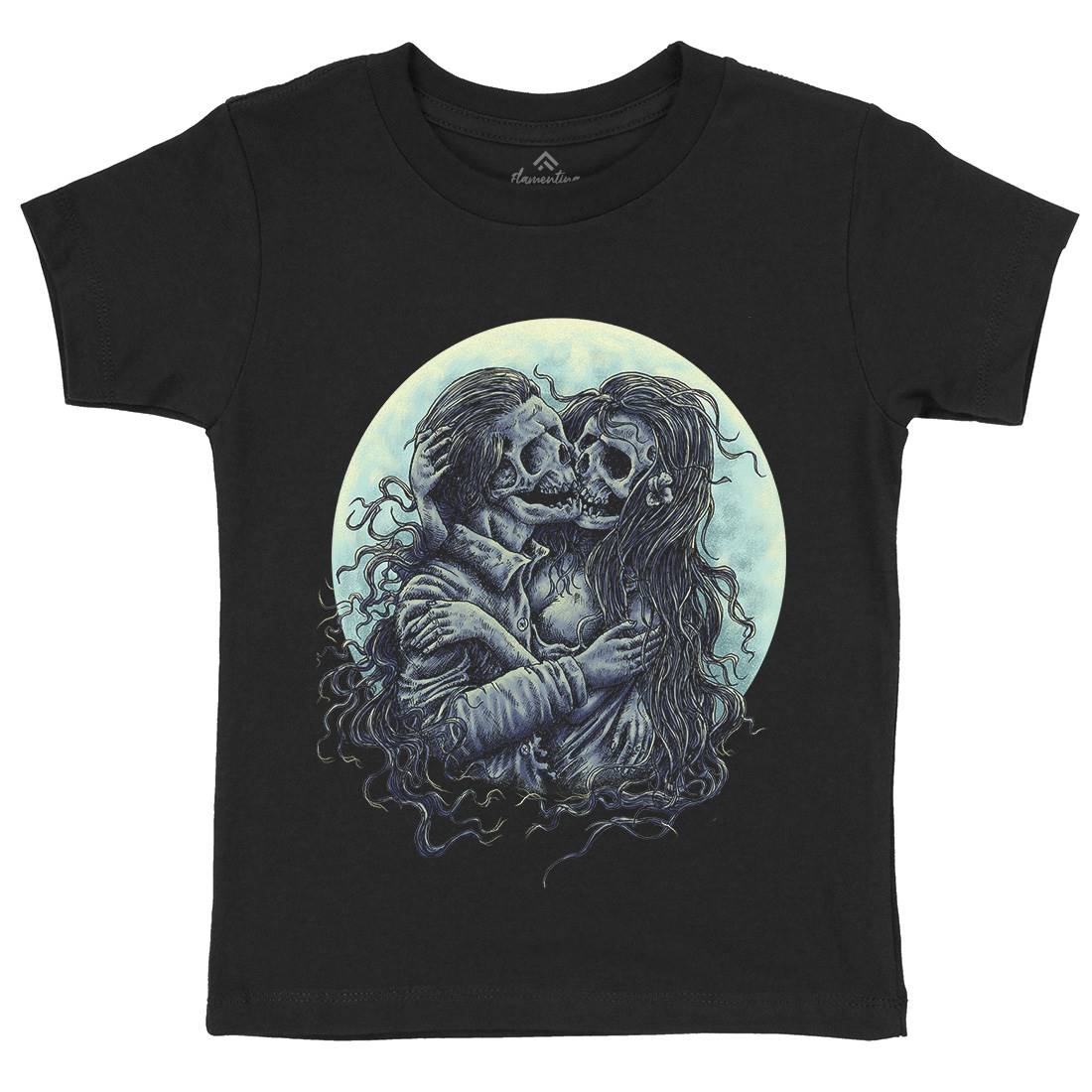 Death Kiss Kids Crew Neck T-Shirt Horror D050