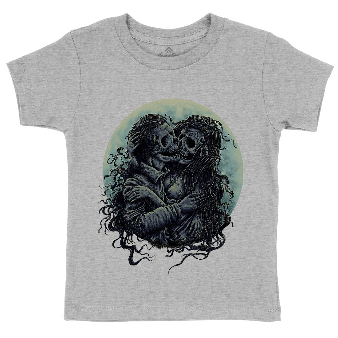 Death Kiss Kids Organic Crew Neck T-Shirt Horror D050