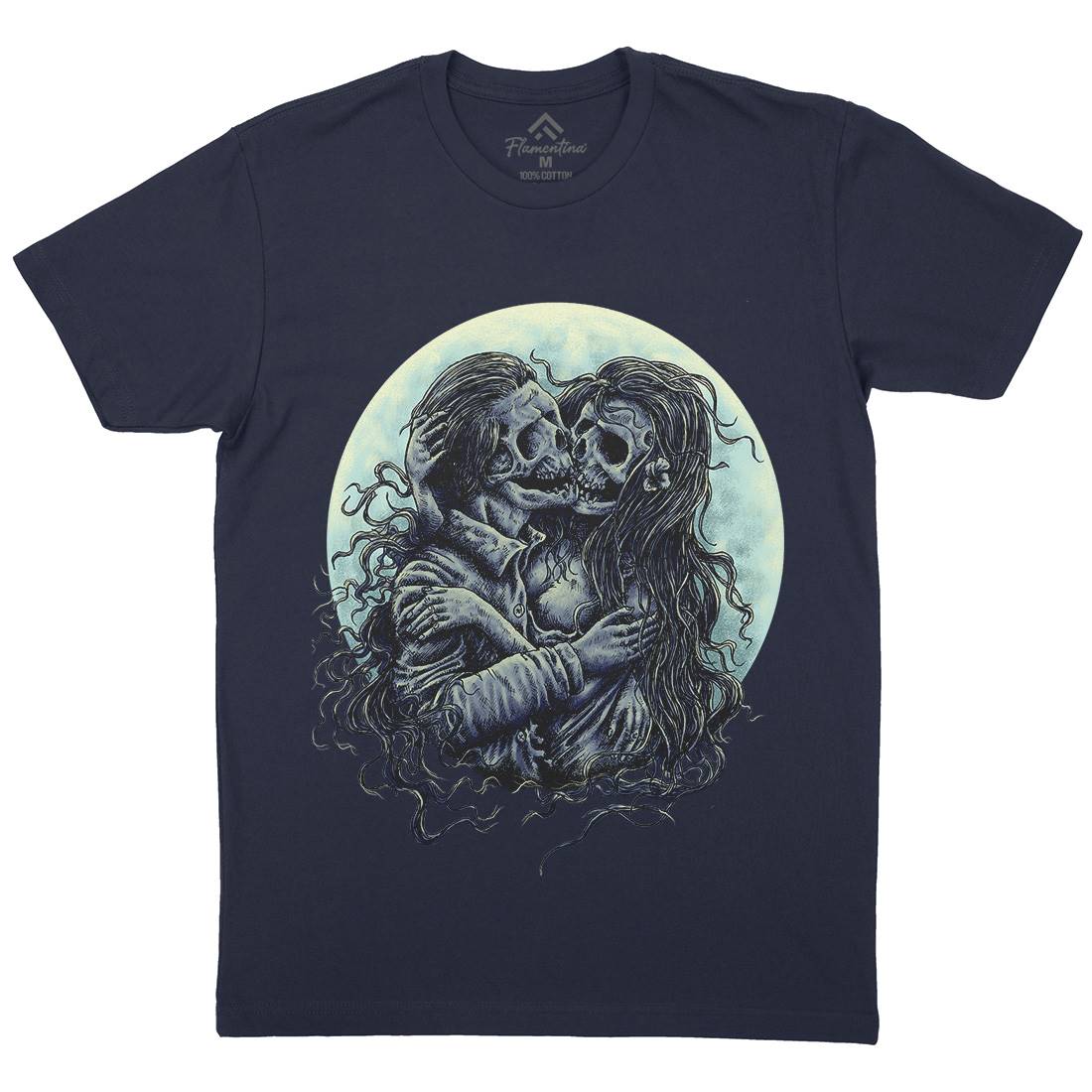 Death Kiss Mens Crew Neck T-Shirt Horror D050