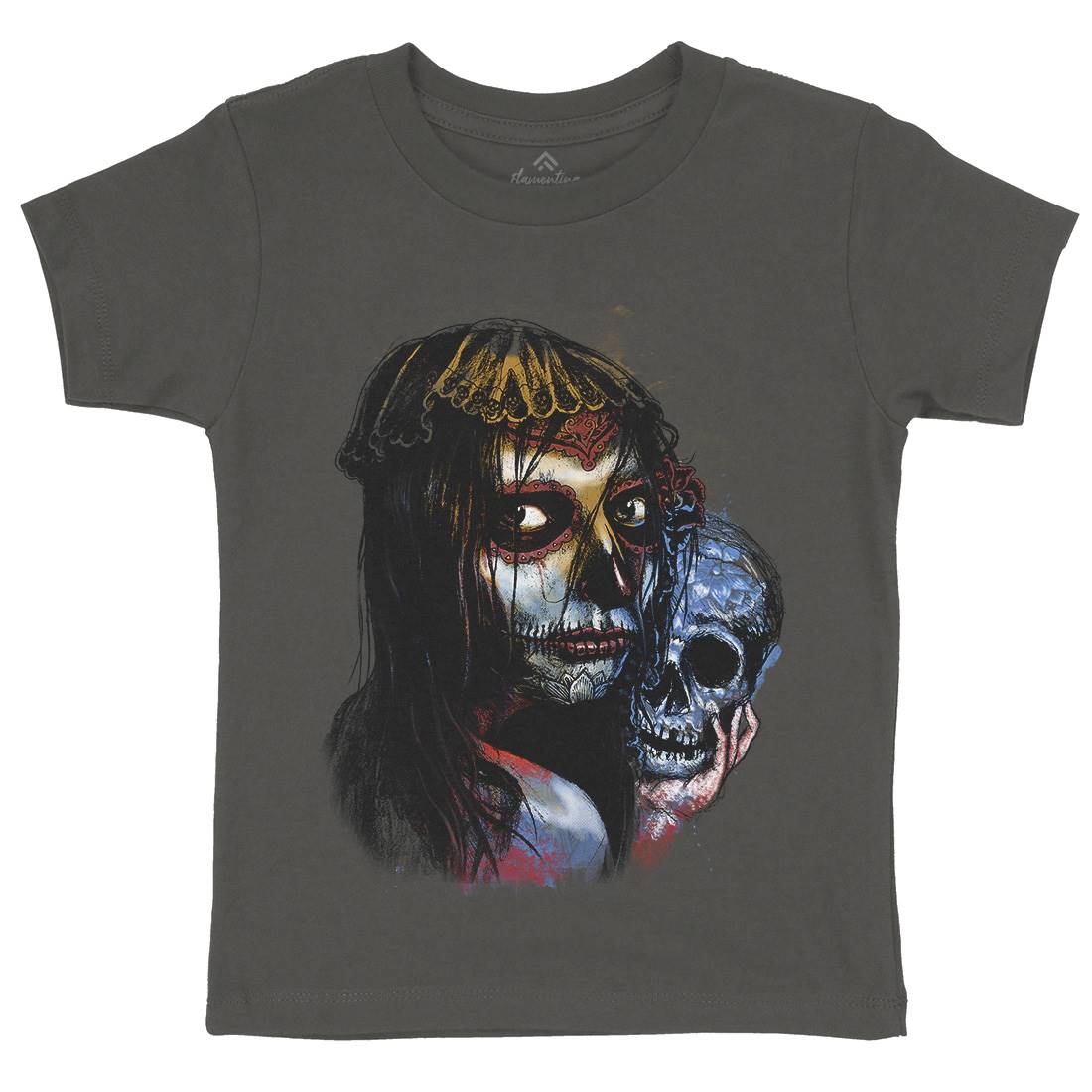 Death Girl Kids Crew Neck T-Shirt Horror D052