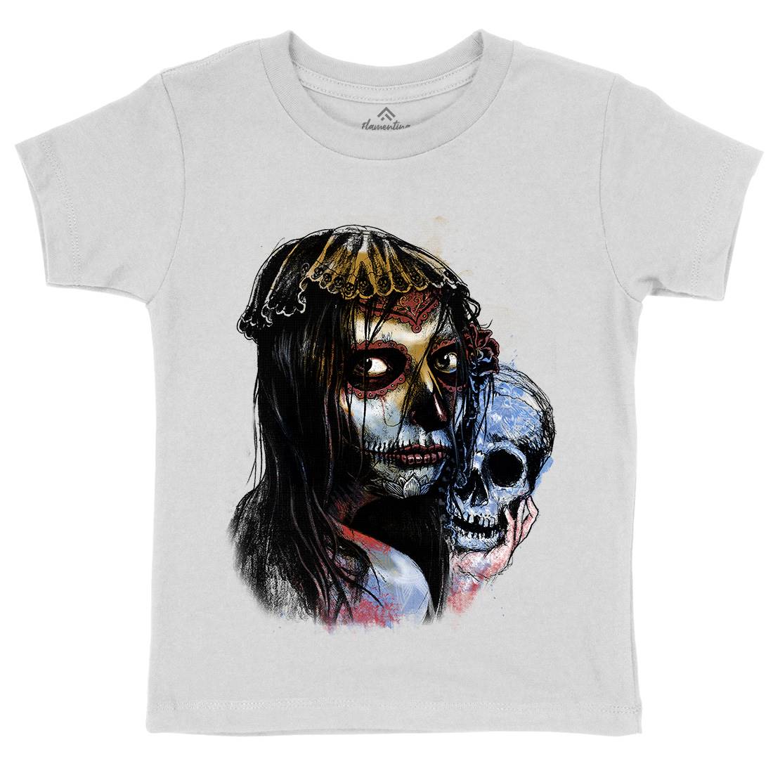 Death Girl Kids Crew Neck T-Shirt Horror D052