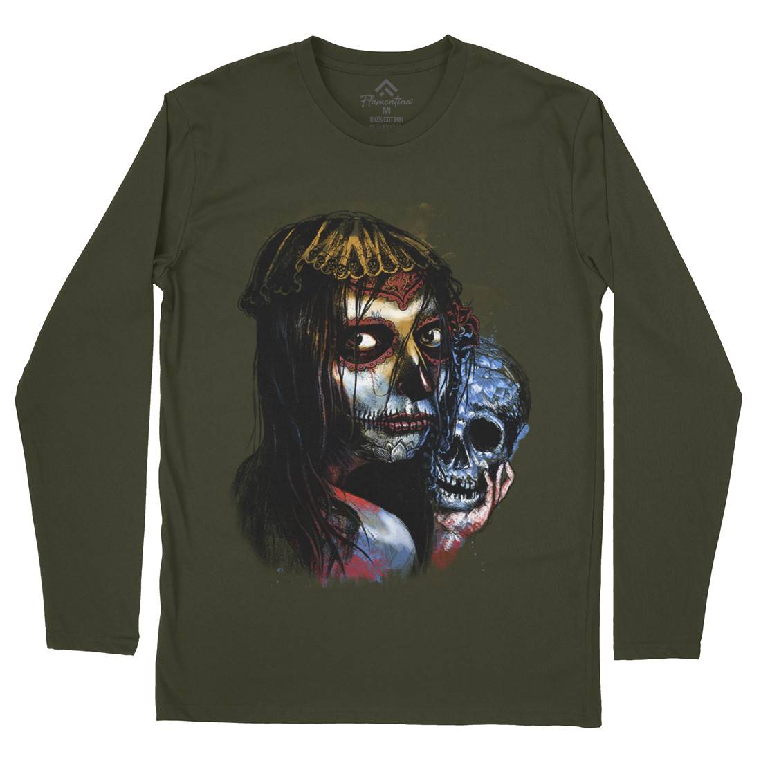 Death Girl Mens Long Sleeve T-Shirt Horror D052