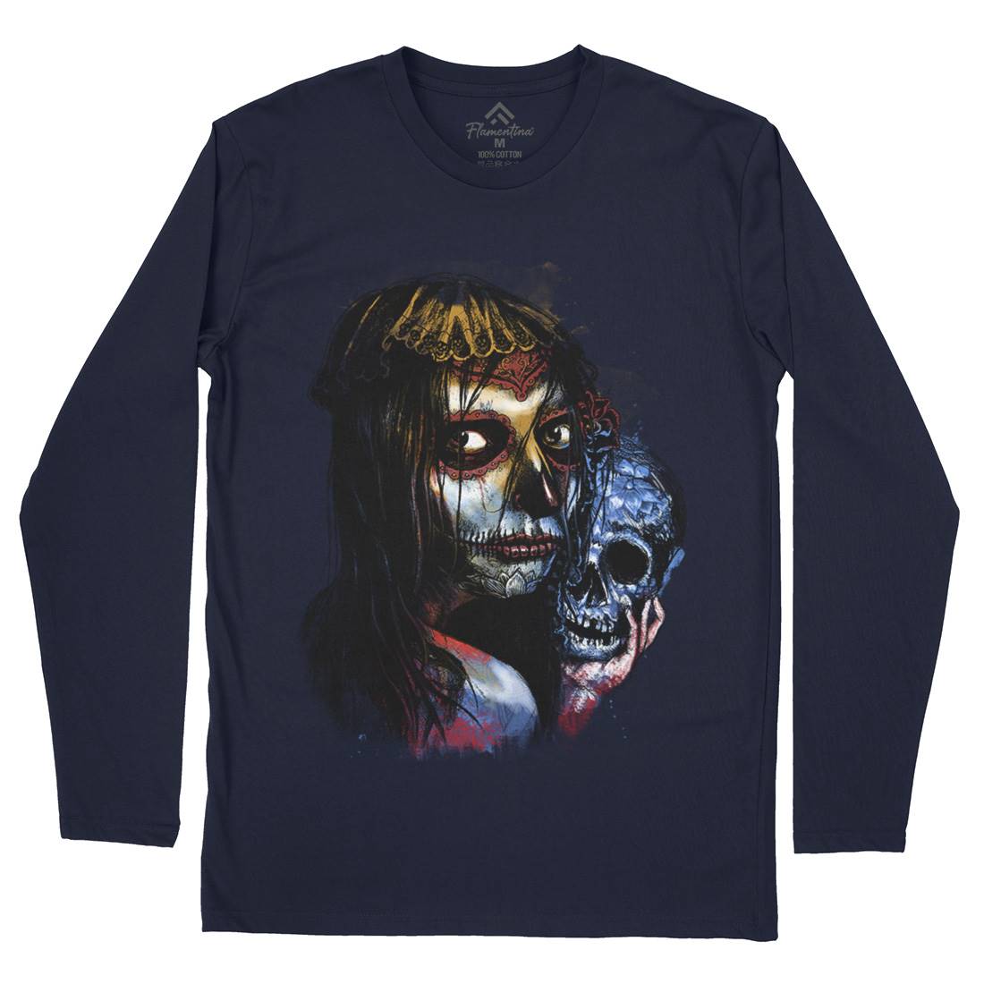 Death Girl Mens Long Sleeve T-Shirt Horror D052