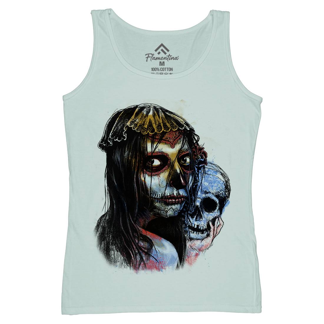 Death Girl Womens Organic Tank Top Vest Horror D052
