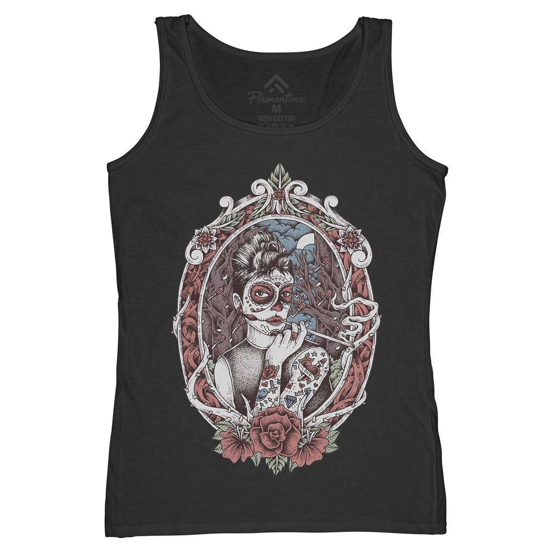 Death Lady Womens Organic Tank Top Vest Horror D053