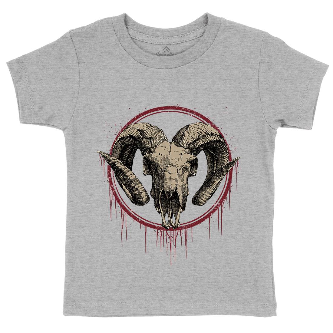 Lamb Kids Crew Neck T-Shirt Horror D054