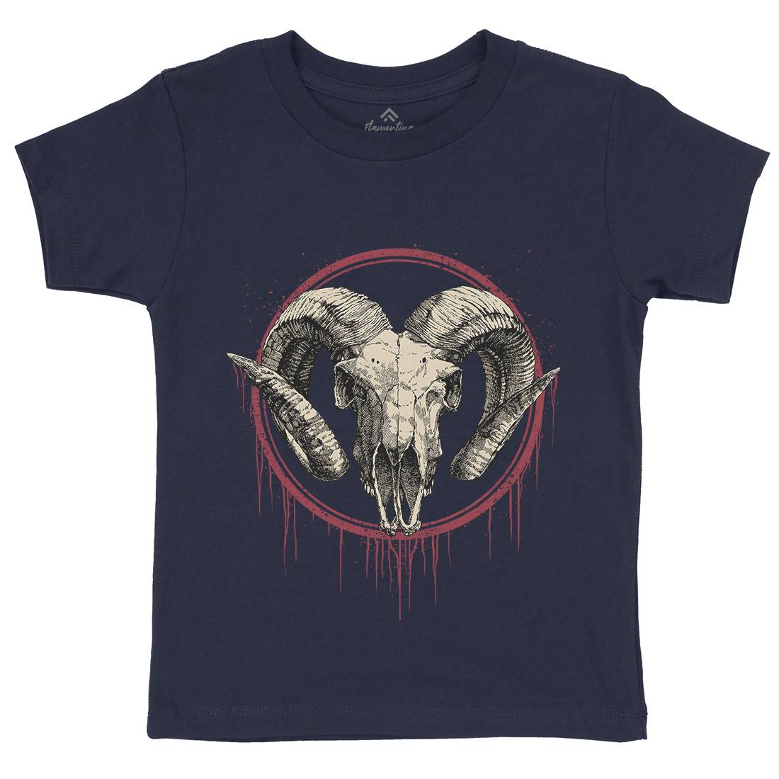 Lamb Kids Crew Neck T-Shirt Horror D054