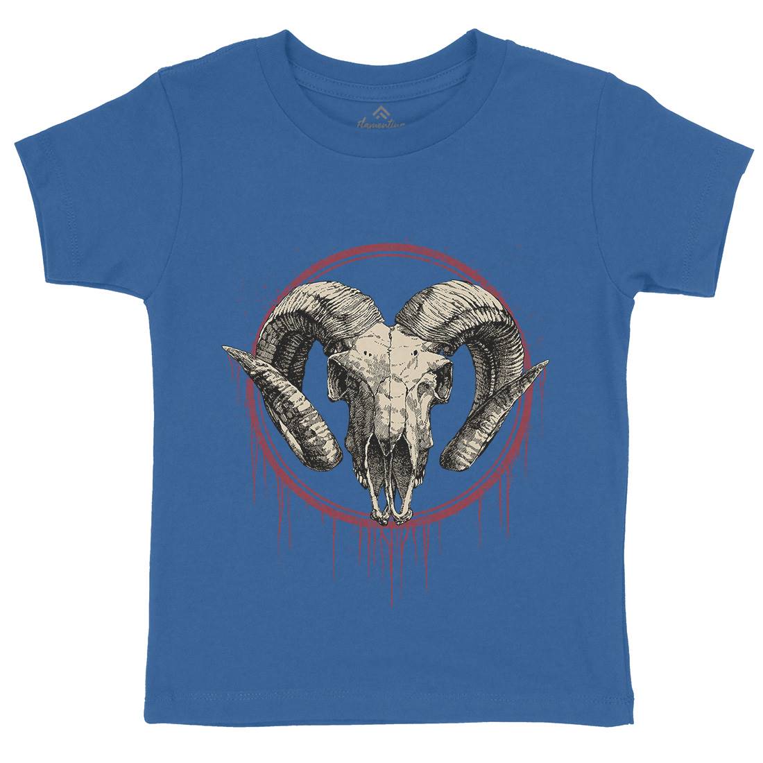 Lamb Kids Crew Neck T-Shirt Horror D054