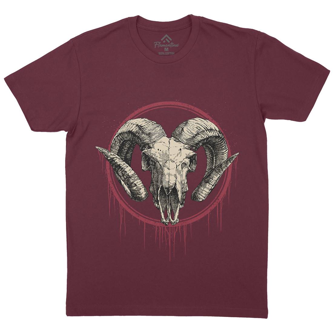 Lamb Mens Crew Neck T-Shirt Horror D054