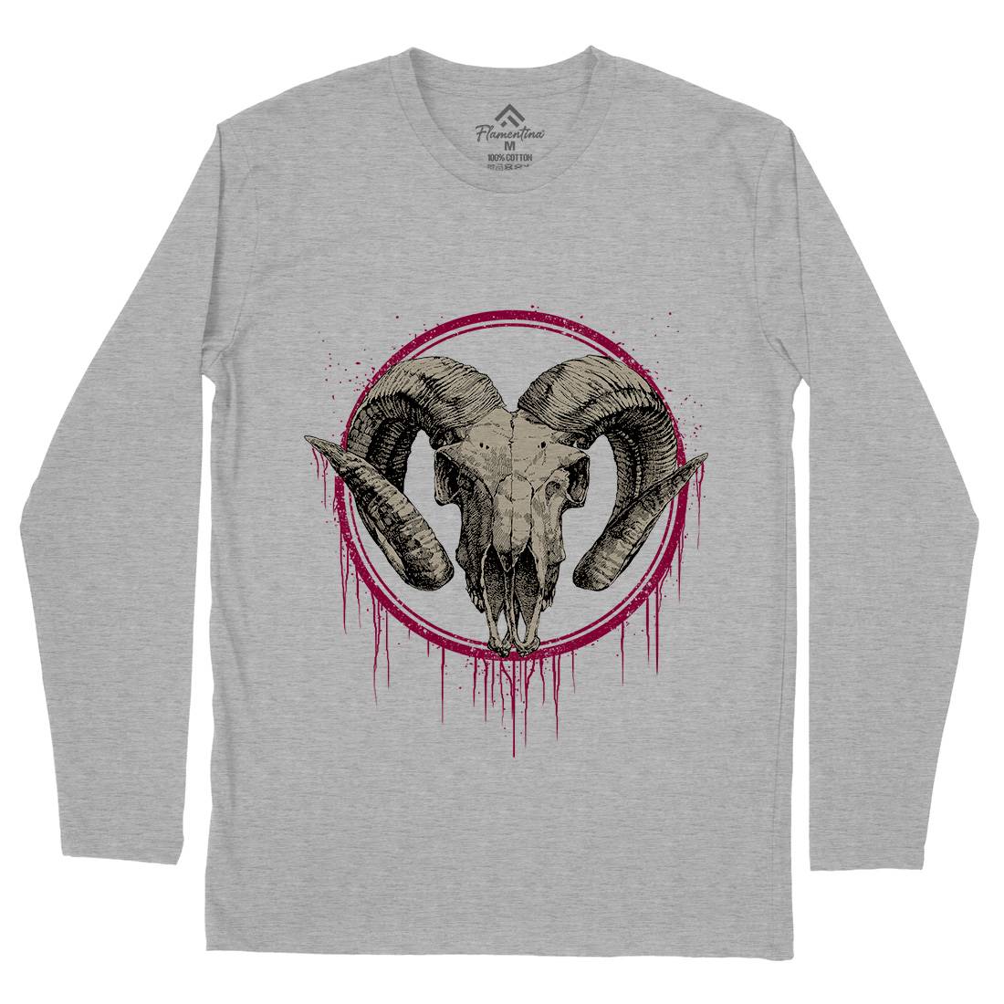 Lamb Mens Long Sleeve T-Shirt Horror D054