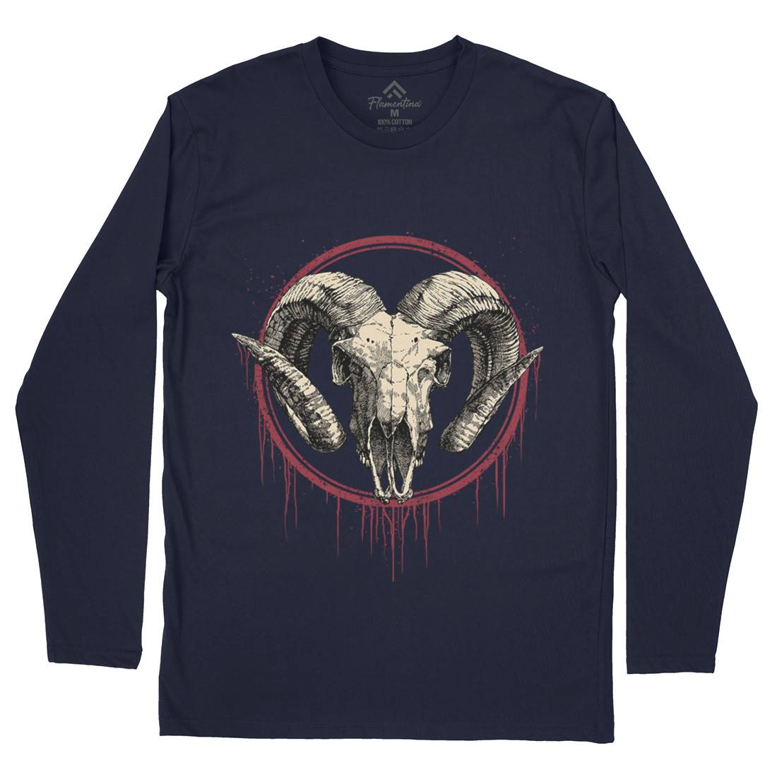 Lamb Mens Long Sleeve T-Shirt Horror D054