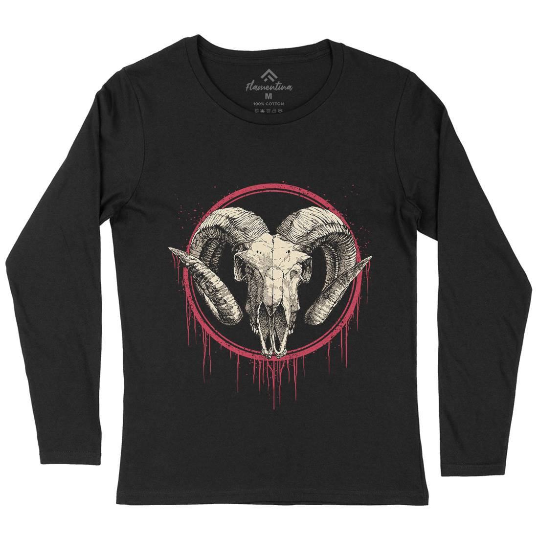 Lamb Womens Long Sleeve T-Shirt Horror D054