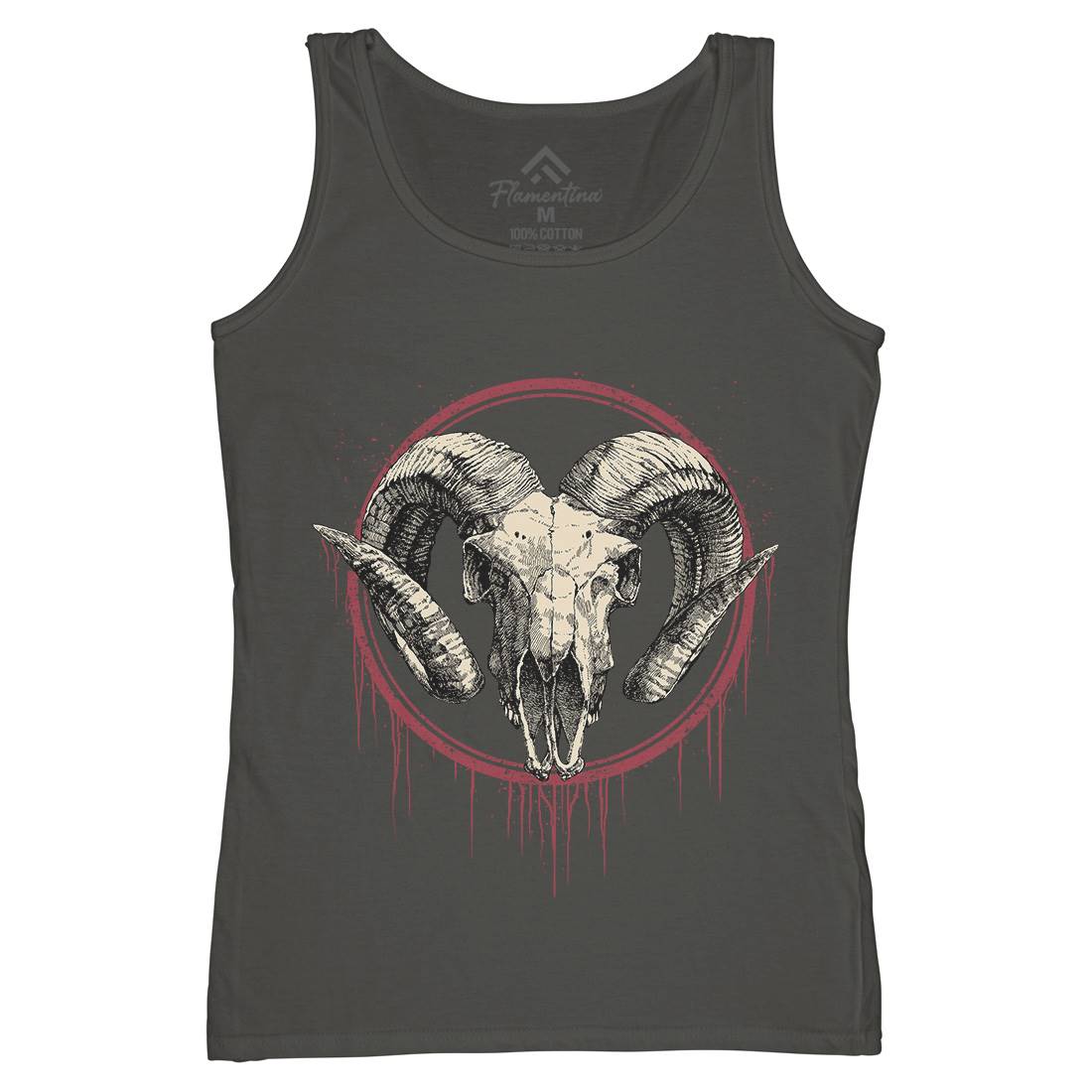 Lamb Womens Organic Tank Top Vest Horror D054