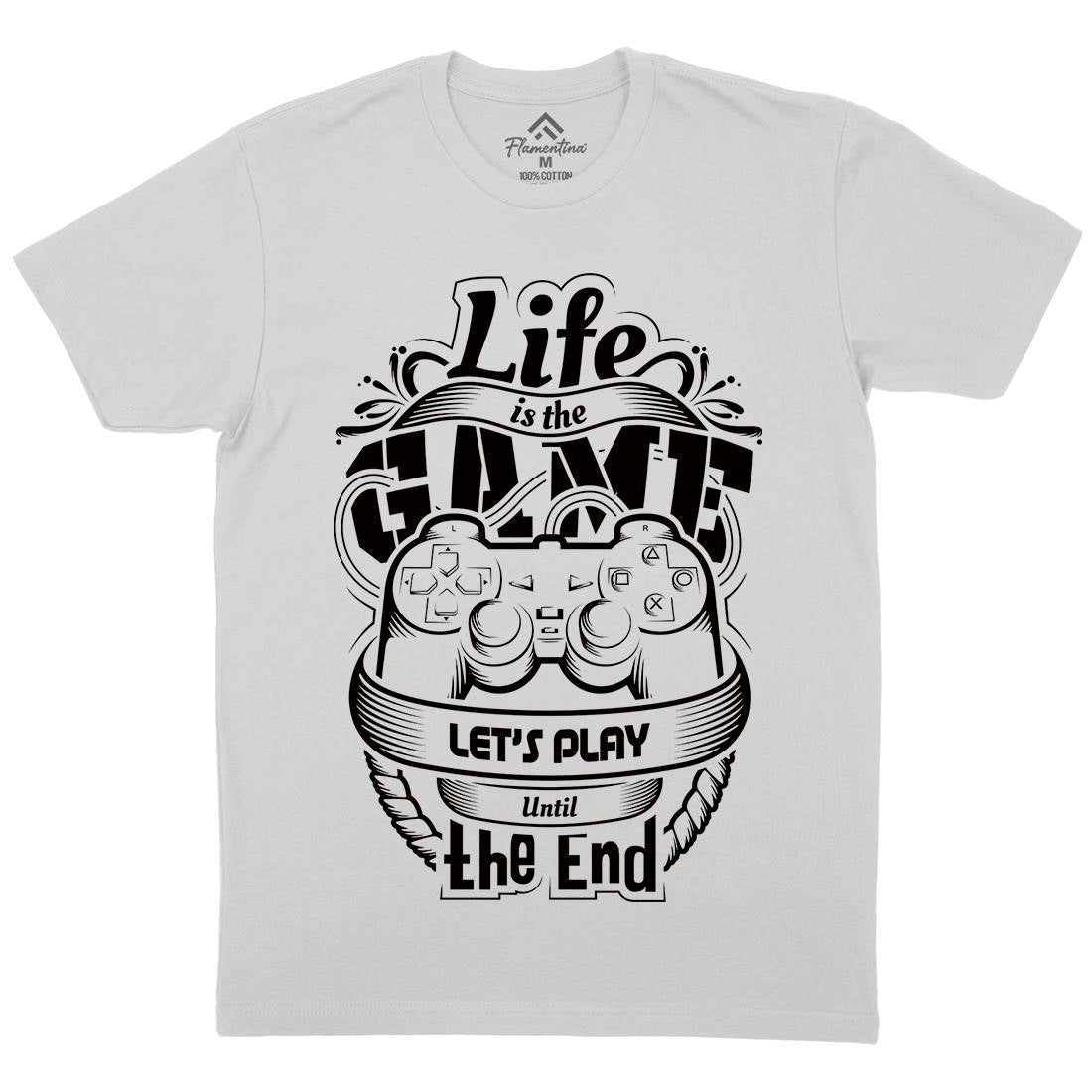 Life Is Game Mens Crew Neck T-Shirt Geek D055