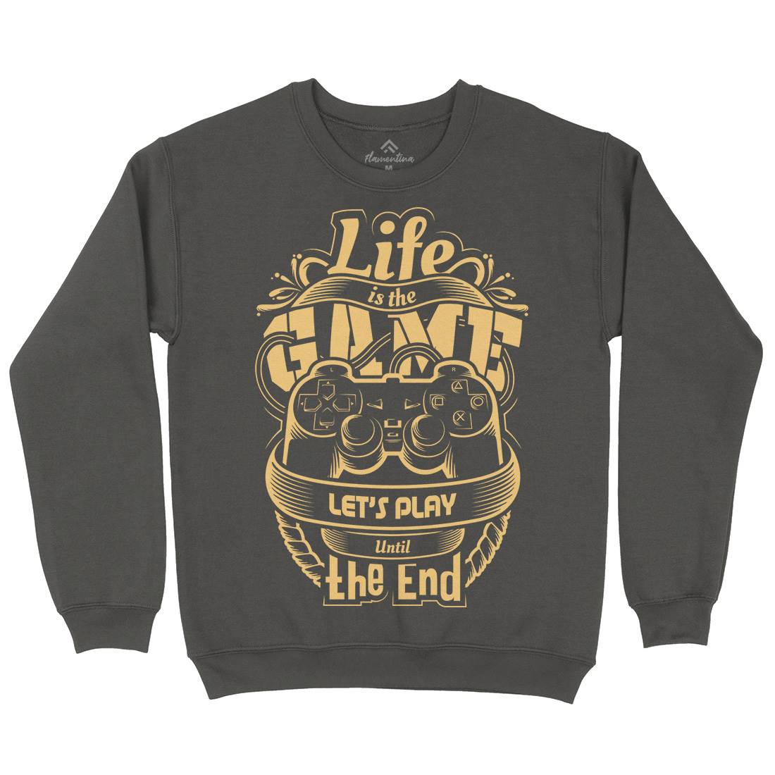 Life Is Game Mens Crew Neck Sweatshirt Geek D055