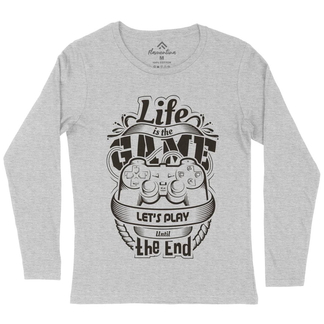 Life Is Game Womens Long Sleeve T-Shirt Geek D055