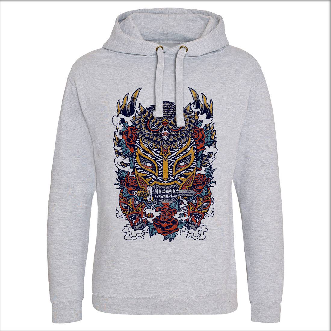 Fighter Mask Mens Hoodie Without Pocket Sport D057