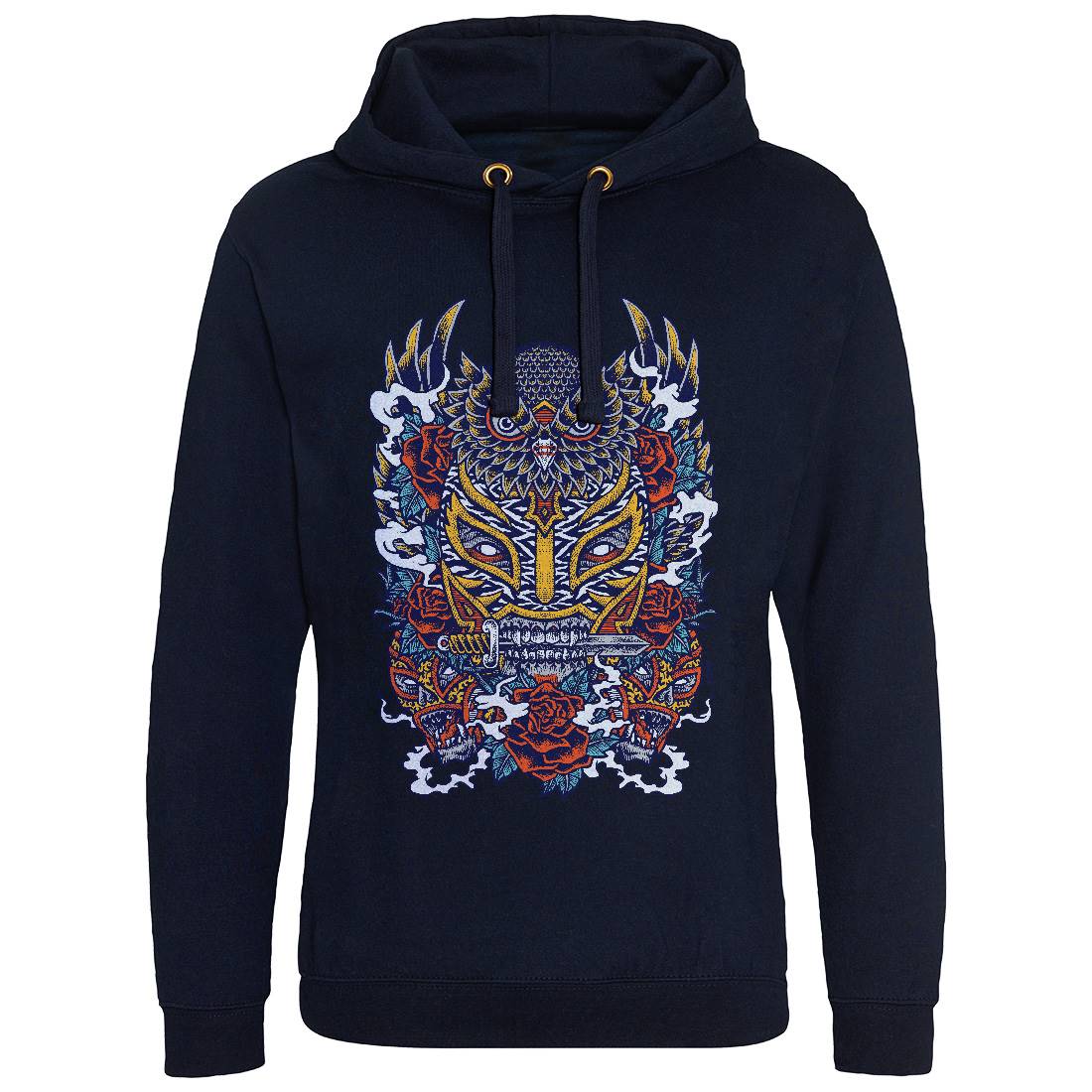 Fighter Mask Mens Hoodie Without Pocket Sport D057