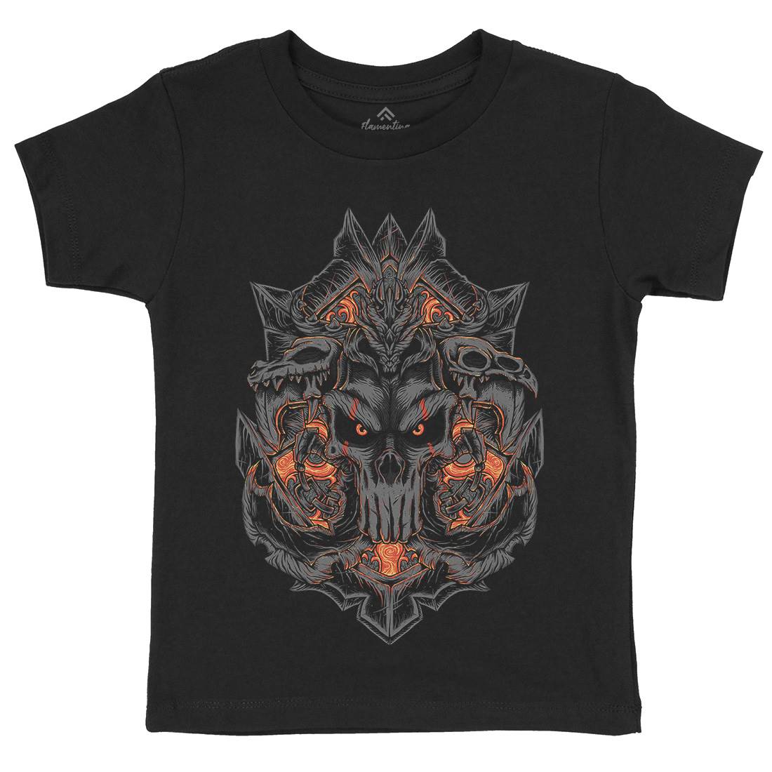 Mask War Kids Organic Crew Neck T-Shirt Horror D058