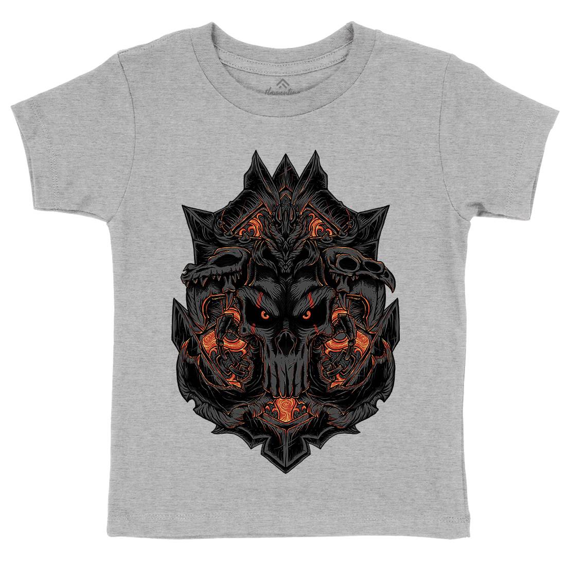Mask War Kids Organic Crew Neck T-Shirt Horror D058