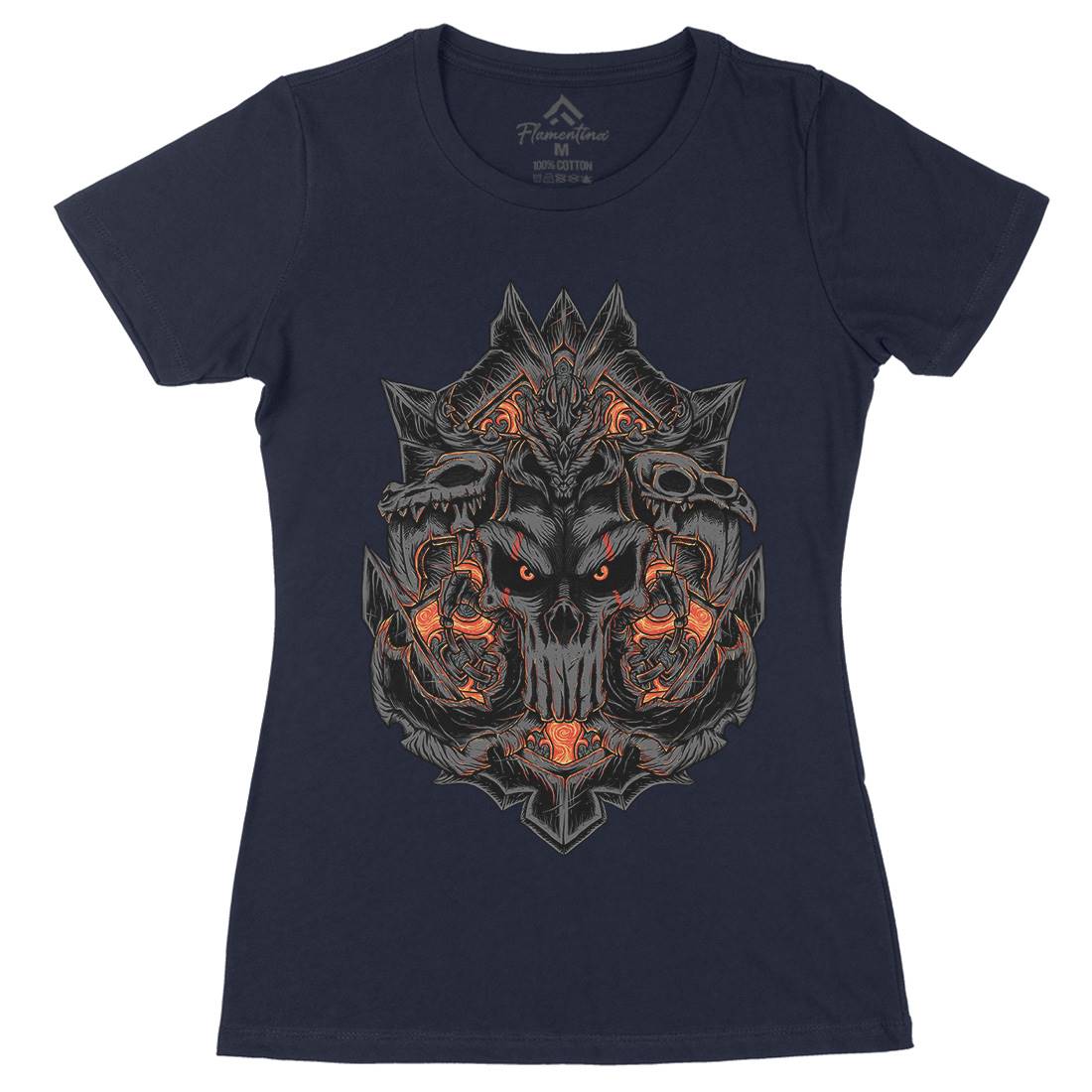 Mask War Womens Organic Crew Neck T-Shirt Horror D058