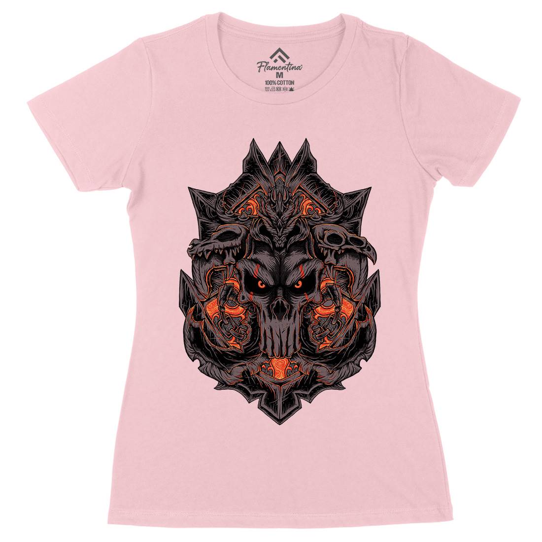 Mask War Womens Organic Crew Neck T-Shirt Horror D058