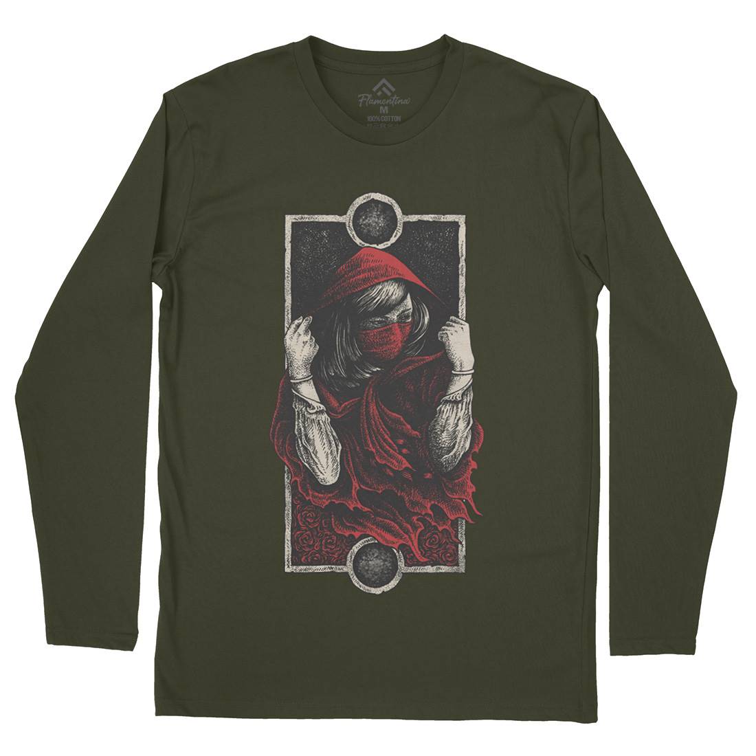 Red Hood Girl Mens Long Sleeve T-Shirt Horror D059