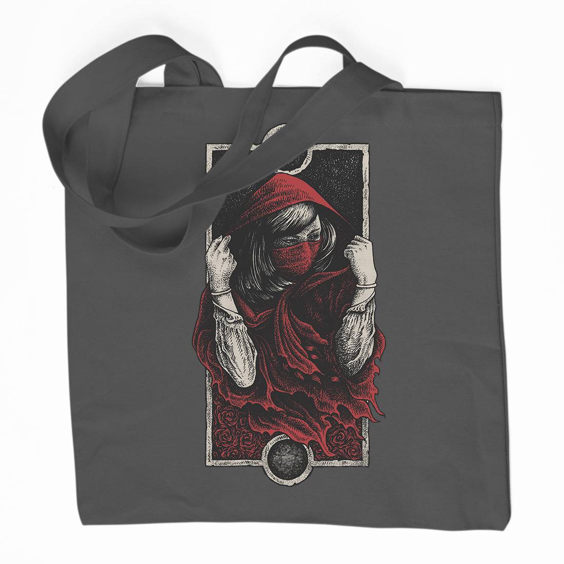 Red Hood Girl Organic Premium Cotton Tote Bag Horror D059