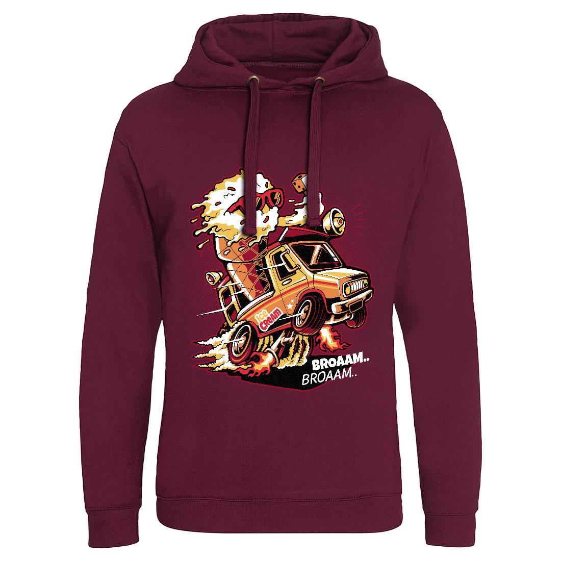 Ice Cream Truck Mens Hoodie Without Pocket Food D060