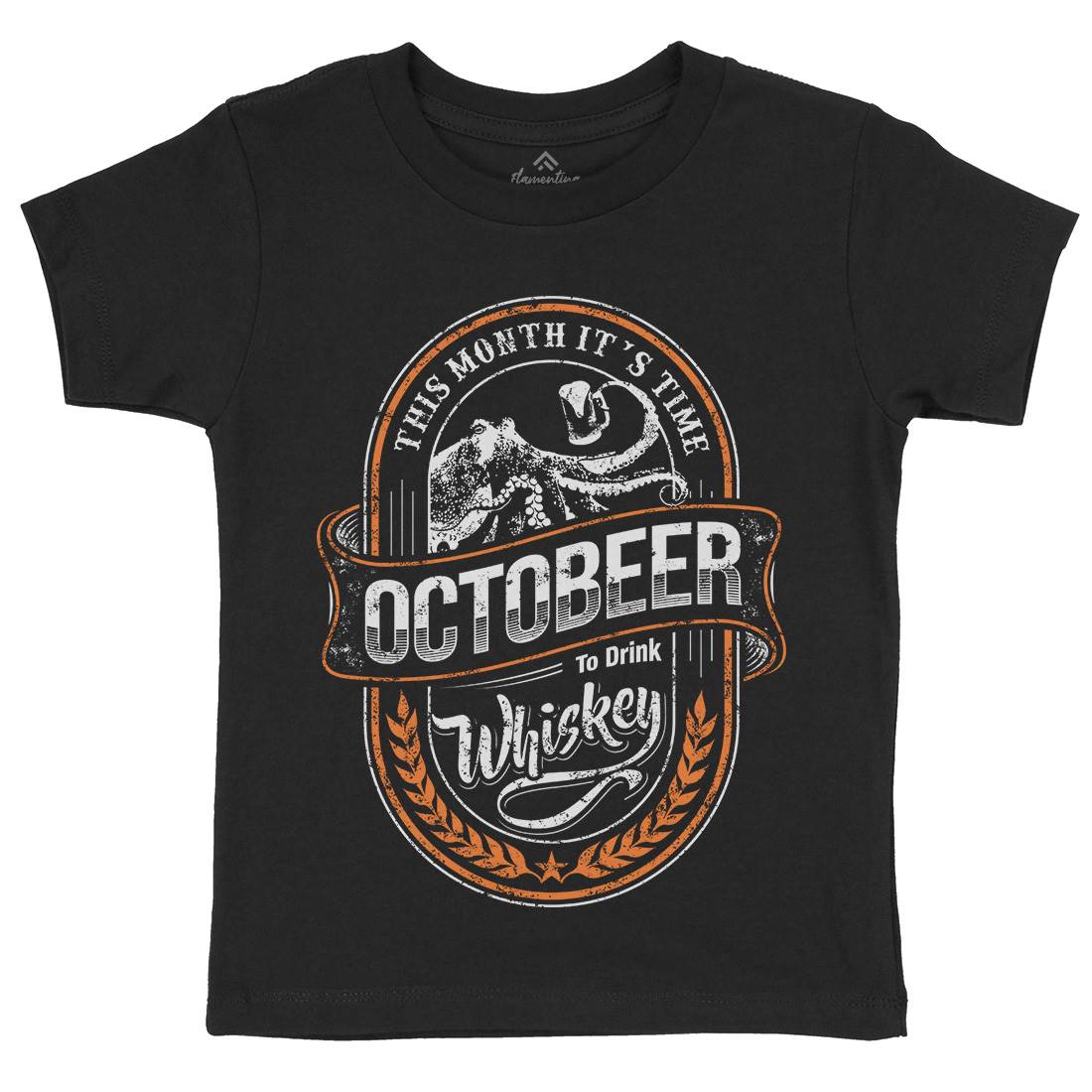 Octobeer Kids Organic Crew Neck T-Shirt Drinks D061